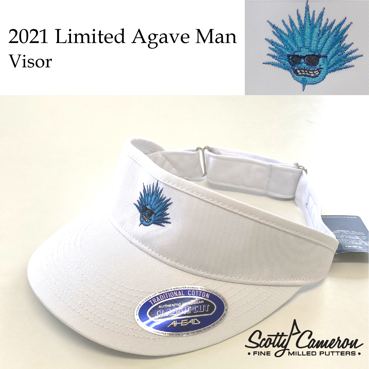 Scotty Cameron 2021 Limited Agave Man Visor White